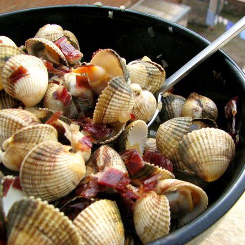 Berberechos con jamón